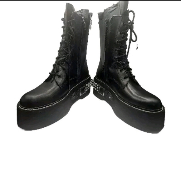 Maje Ranger Ankle Boots With Punk Details SZ  10.5 - Picture 4 of 10